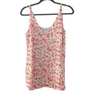 CAbi coral and white blousy tank (s)